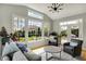 Cozy living room filled with natural light, a comfortable sofa, and elegant decor at 11509 Wildlife Ct, Zionsville, IN 46077