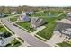 Picturesque aerial view of a home nestled in a scenic neighborhood with mature trees at 12894 Corydon Dr, Fishers, IN 46037