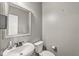 Simple powder room with pedestal sink, perfect for guests at 12894 Corydon Dr, Fishers, IN 46037