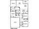 Detailed first floor plan showcasing layout with kitchen, bedrooms, living spaces, garage and other amenities at 1310 Fleming Dr, Greenfield, IN 46140