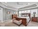An inviting main bedroom features tray ceilings, natural light, and neutral tones at 1533 Windswept, Brownsburg, IN 46112
