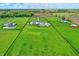 Sprawling estate showcasing manicured lawns, multiple homes with pools, and fencing creating distinct property lines at 1581 S 825 E, Zionsville, IN 46077