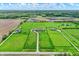 Expansive property showcasing a luxurious home with pristine landscaping and multiple outbuildings on a vast green estate at 1581 S 825 E, Zionsville, IN 46077