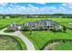 Beautiful home featuring stone accents, a circular driveway, lush landscaping, and a sprawling lawn, showcasing elegant curb appeal at 1581 S 825 E, Zionsville, IN 46077