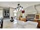 Kitchen island featuring marble countertop and stainless steel fixtures at 1581 S 825 E, Zionsville, IN 46077