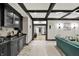 Modern living room features a sleek wet bar, recessed lighting, and an open layout at 1581 S 825 E, Zionsville, IN 46077