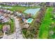 Aerial view of a community featuring a neighborhood pool and beautiful landscaping enhancing property values and lifestyle at 15890 Concert Way, Noblesville, IN 46060