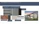 Exterior home color design featuring gray siding, brick accents, and a black front door and shutters at 16453 Alps Rd, Noblesville, IN 46060