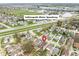 Aerial view of the house near Indianapolis Motor Speedway in a residential neighborhood at 1646 Fisher Ave, Indianapolis, IN 46224