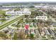 Aerial view of the house near Indianapolis Motor Speedway and Main Street at 1646 Fisher Ave, Indianapolis, IN 46224
