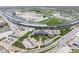 Wide aerial of the Speedway's Indianapolis Motor Speedway, showing race track and surrounding buildings at 1646 Fisher Ave, Indianapolis, IN 46224