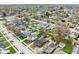 Aerial view showcasing the home's location within a tree-lined neighborhood at 1646 Fisher Ave, Indianapolis, IN 46224