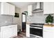 Beautiful kitchen with modern appliances, white cabinetry, and a gas range cooktop at 1646 Fisher Ave, Indianapolis, IN 46224