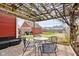 Cozy patio with an arbor, string lights, and outdoor seating, creating a perfect entertainment space at 1646 Fisher Ave, Indianapolis, IN 46224