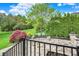 Outdoor patio with lush landscaping, providing a serene space for relaxation and entertainment at 2507 Silver Oaks Dr, Carmel, IN 46032