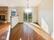 Open dining room with hardwood floors, sliding glass doors, and ample natural light at 2623 Kirk Ct, Lebanon, IN 46052