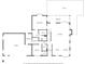 First floor layout featuring living room, kitchen, primary bedroom, garage, and deck at 3504 Morgan Oaks Cir, Martinsville, IN 46151