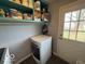 Well-equipped laundry room features modern appliances and convenient exterior door access to backyard at 3689 S County Road 800 W, Coatesville, IN 46121