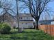 Backyard with grass and a wooden fence at 408 E Beecher St, Indianapolis, IN 46225