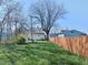 Spacious backyard with lush green grass and wooden fence at 408 E Beecher St, Indianapolis, IN 46225