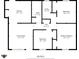 Detailed floor plan showcasing the layout of a 898 sq ft home with labeled room dimensions at 409 W Pike St, Martinsville, IN 46151