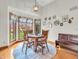 Cozy dining nook with a bay window offering ample light and views at 454 Roberson Blvd, Mooresville, IN 46158