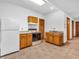 This kitchen offers ample cabinet space and includes appliances for your cooking needs at 454 Roberson Blvd, Mooresville, IN 46158