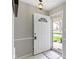 Open front door, showing views to the outside and marble flooring at 5420 E 81St St, Indianapolis, IN 46250