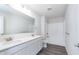 Modern bathroom with double vanity, large mirror, and shower-tub combination at 5804 Summertree Pl, Whitestown, IN 46052