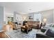 Cozy living room with a decorative rug and an open layout connected to the dining area at 7709 Lewis Rd, Indianapolis, IN 46256