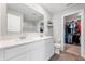 Bright bathroom with double vanity, walk in closet and natural light at 8694 Moyer Pl, Pendleton, IN 46064