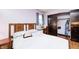 Serene bedroom features hardwood floors, natural light, neutral walls, wood bedframe and built-in closet for comfortable space at 9055 Panorama Ct, Indianapolis, IN 46234