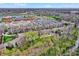 Scenic aerial shot features this townhome community near local amenities, parking, and green spaces at 967 Orlando St, Carmel, IN 46032