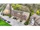 Beautiful aerial view of townhomes in a well-maintained community, with private garages and street parking at 967 Orlando St, Carmel, IN 46032