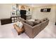 Nicely finished basement with media center, and comfortable sectional at 1060 Cape Coral Dr, Cicero, IN 46034