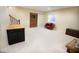 Spacious basement with a unique barn door and stairs at 1060 Cape Coral Dr, Cicero, IN 46034