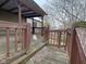 View of the deck and wooden rails, offering a private outdoor space at 11106 Wismar Dr, Indianapolis, IN 46235