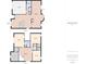 Two-story floor plan displaying room dimensions and layout for both floors at 11840 Geyser Ct, Fishers, IN 46038