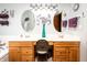 Bathroom features double sinks, vanities, and decorative mirrors at 1770 Valleywood Dr, Avon, IN 46123