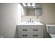 Bright bathroom showcasing a sleek vanity, updated fixtures, and a clean aesthetic at 2216 Bethel Ave, Indianapolis, IN 46203