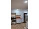 Well-lit kitchen featuring stainless steel appliances, white cabinets, and natural wood countertops at 2216 Bethel Ave, Indianapolis, IN 46203