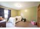Bedroom featuring one bed, closet, and green walls at 30 Sleepy Hollow Ct, Westfield, IN 46074