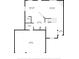 Detailed first floor plan featuring living spaces, kitchen, garage, bath and foyer, and accurate room dimensions at 3038 Arrowroot Ln, Indianapolis, IN 46239