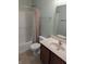 Bathroom with a vanity and shower/bathtub combination at 3097 Limber Pine Dr, Whiteland, IN 46184