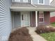 View of home's brick front entrance showing door and exterior at 3097 Limber Pine Dr, Whiteland, IN 46184