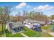 Neighborhood aerial showing home's proximity to neighbors and local amenities at 3346 S Lockburn St, Indianapolis, IN 46221