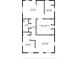 Detailed floor plan showcasing a 3-bedroom layout, spacious kitchen and living areas at 3346 S Lockburn St, Indianapolis, IN 46221