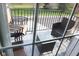 A cozy balcony with outdoor seating offers a relaxing space at 3476 Golden Gate N Dr, Carmel, IN 46074