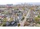 Panoramic aerial view of the neighborhood showcasing the property's location with stunning city skyline at 357 Parkway Ave, Indianapolis, IN 46225