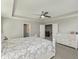 Primary bedroom showing ensuite bath, walk-in closet and stairway at 4333 Ironclad Dr, Bargersville, IN 46106